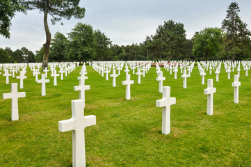 Segunda Guerra Mundial, Cementerio norteamericano de Normandía, Francia