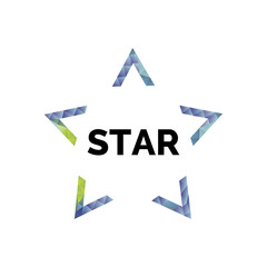 Illustration of star. Isolated minimal flat icon. Creative sign made in trend colors. Leader symbol. Simple vector logo for prints, digital, web, decoration, banners. EPS10.