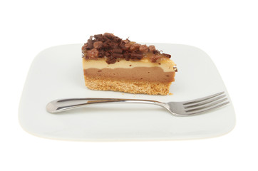 Choclate cheesecake on a plate