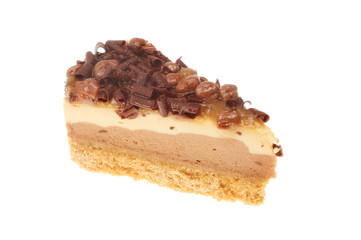 Cheesecake slice isolated