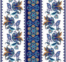 Flower borders with fantastic flowers. Vintage flowers backgrounds and borders.