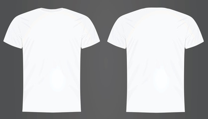 Classic white t shirt template. vector illustration