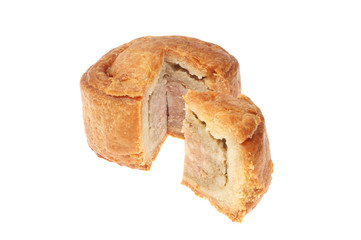 Pork pie isolated