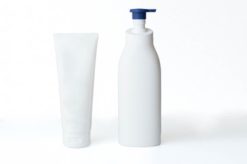 bottle and two tubes isolated