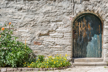 Single Wooden Door in Old City House