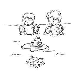 Fototapeten Kinderen spelen in het water © emieldelange