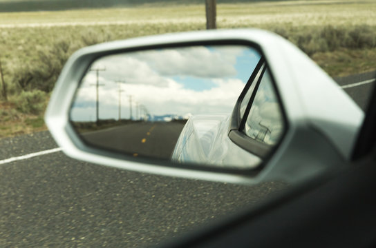 View of Vehicle Side Mirror