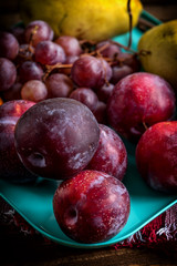 Ripe fruit from the home garden.