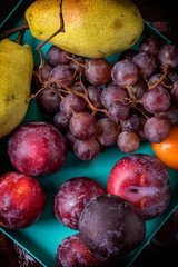 Ripe fruit from the home garden.