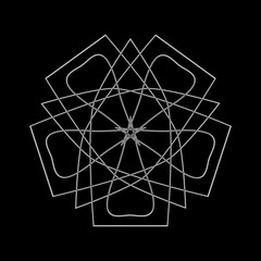 Geometric pattern icon star astrology  set pentagram