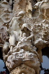 Naklejka premium Statue à la Sagrada Familia de Barcelone, Espagne