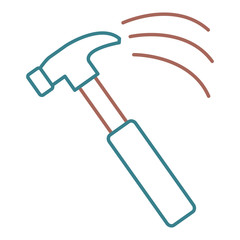 hammer construction isolated icon vector illustration design