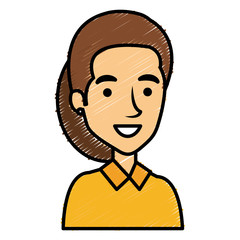 beautiful woman avatar character vector illustration design