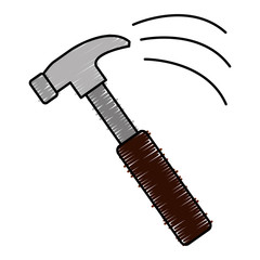 hammer construction isolated icon vector illustration design