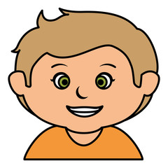 cute little boy character vector illustration design