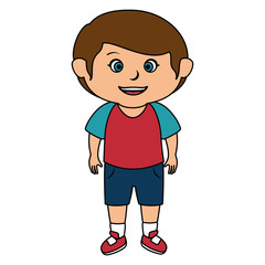 cute little boy character vector illustration design