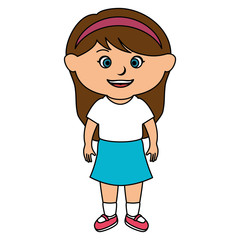 cute little girl character vector illustration design