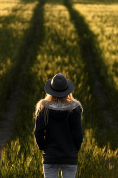Woman at countryside