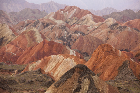 Danxia Landform Geological Park in Gansu China