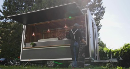 Food Truck owner opening for business