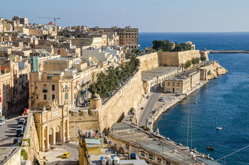 View of Valletta, Malta, with Victoria Gate