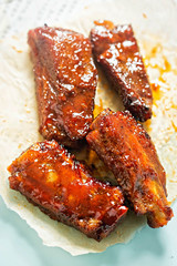 Sweet & sticky spare pork ribs