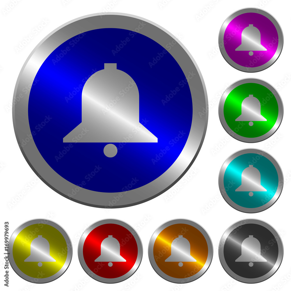 Poster single bell luminous coin-like round color buttons