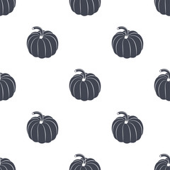 on a white background pumpkin, Halloween pattern