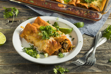 Homemade Beef Enchiladas with Red Sauce