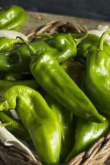 Raw Green Spicy Hatch Peppers