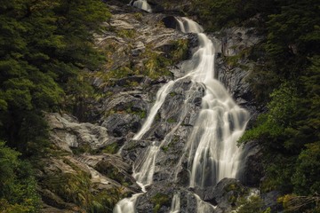 Fototapeta na wymiar A cascade / waterfall in New Zealand