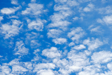 Beautiful sky with curly clouds. Sky pattern