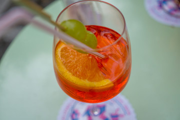 aperitif with appetizers, sandwiches with tomato