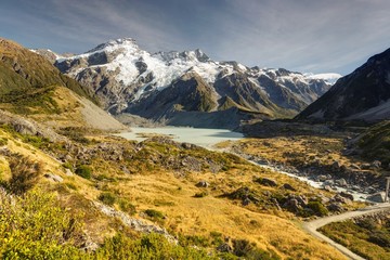 Trekking to Mt Cook in New Zealand