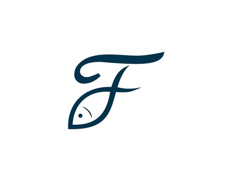Fish initial logo