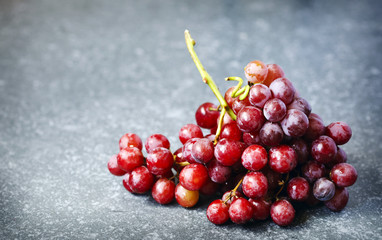 Ripe red grapes.