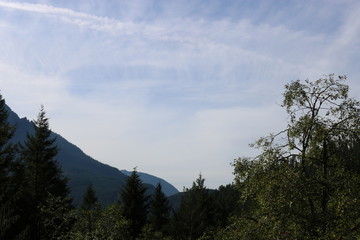 Mountain pass through the Puget Sound