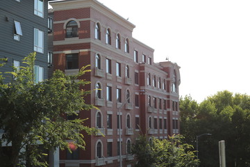 Brick building