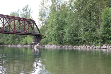Bridge over a calm river