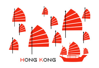 Naklejka premium Hong Kong symbol