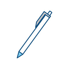 pen icon over white background vector illustration