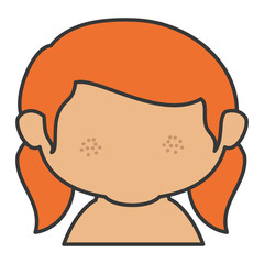 cute little girl shirtless character vector illustration design