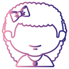 cute little girl character vector illustration design