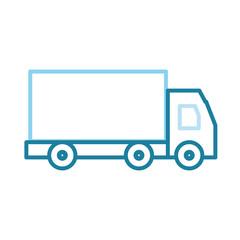 cargo truck icon over white background vector illustration