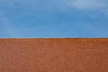 Roof tile texture in Theravada temple, Exterior of Thai Buddhist temple style, Traditional and architecture.