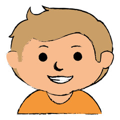 Obraz premium cute little boy character vector illustration design