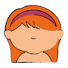 cute little girl shirtless character vector illustration design