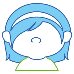 cute little girl shirtless character vector illustration design