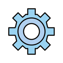  colorful  gear over white background vector illustration