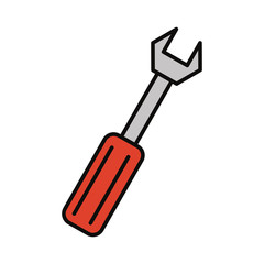 colorful  wrench  over  white background vector illustrator